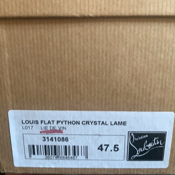 Christian Louboutin Python Crystal Lame Euro 47.5 - Picture 7 of 7